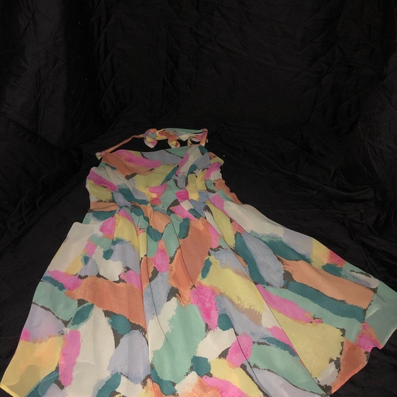 RACHEL Rachel Roy Pink Orange Halter Sundress - Picture 2 of 15